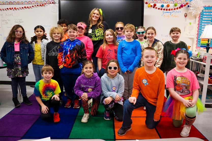 Students celebrate the 100th day of school